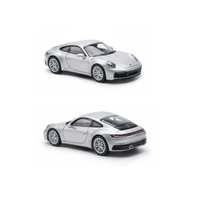Premium scale diecast model car  – *PRE-ORDER* Porsche 911 Carrera (992.1) GT (Silver), 1:64 Scale Collectible