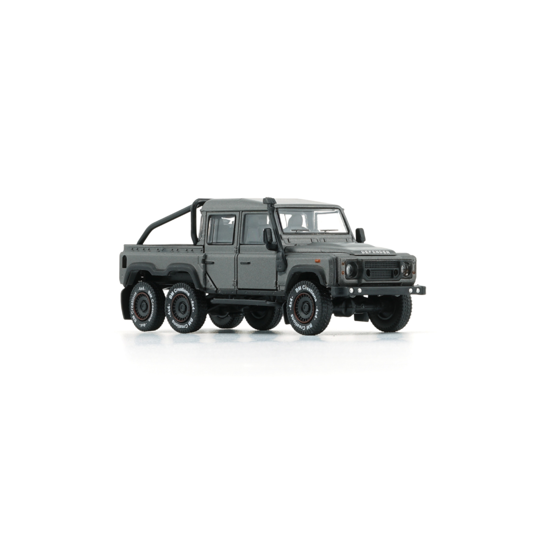 Land Rover Defender 110 PickUp 6x6 Acc Pack 2016, 1:64 Scale (Dark Grey / Silver)