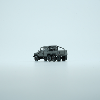 Land Rover Defender 110 PickUp 6x6 Acc Pack 2016, 1:64 Scale (Dark Grey / Silver)