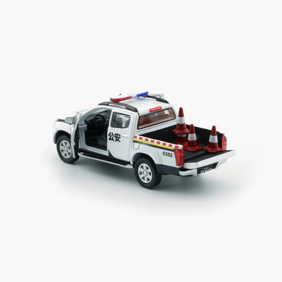 Premium scale diecast model car  – *PRE-ORDER* Isuzu D-Max 2018 - China Police (CHINA), 1:64 Scale Collectible