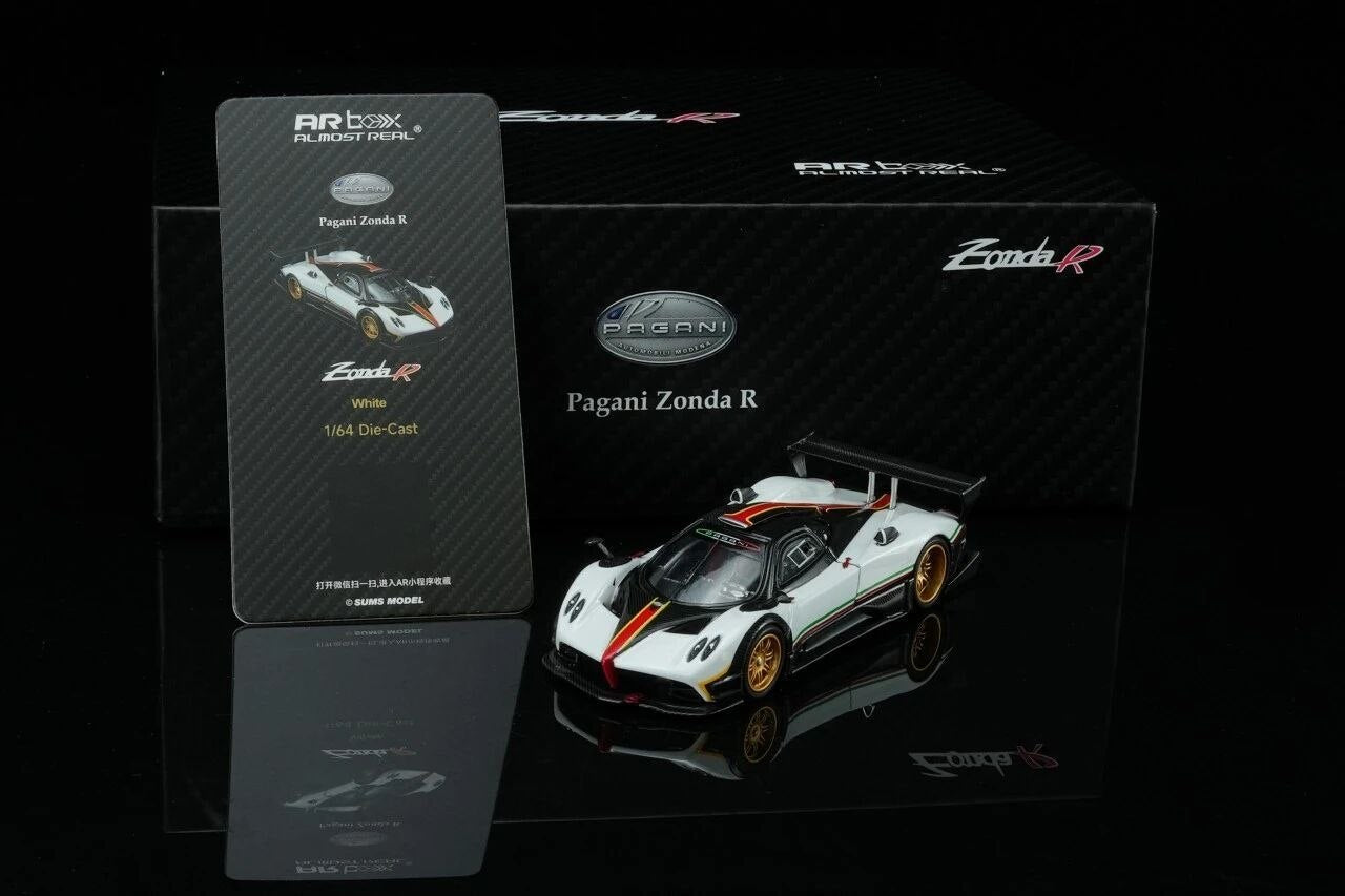 Premium scale diecast model car  – *HEC 2026* Pagani Zonda R, 1:64 Scale (White) Collectible