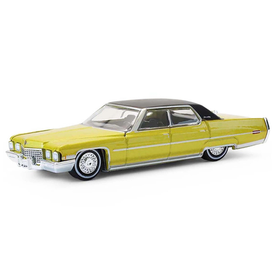 *PRE-ORDER* Cadillac Sedan Deville Lowrider Gold Metallic with Black Top 1971 , 1:64 Scale
