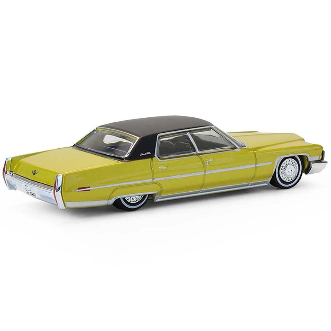 *PRE-ORDER* Cadillac Sedan Deville Lowrider Gold Metallic with Black Top 1971 , 1:64 Scale