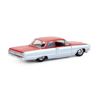 *PRE-ORDER* Chevrolet Biscayne Lowrider Silver Metallic and Red Dual-Tone 1964, 1:64 Scale