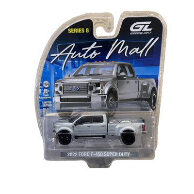*PRE-ORDER* Auto Mall Series 8 - 2022 Ford F-450 Super Duty, 1:64 Scale (Iconic Silver)