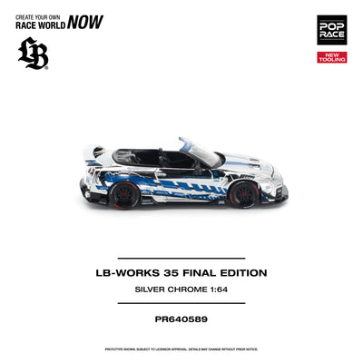 *PRE-ORDER* LB-WORKS Nissan Skyline R-35 Final Edition, 1:64 Scale (Silver Chrome)