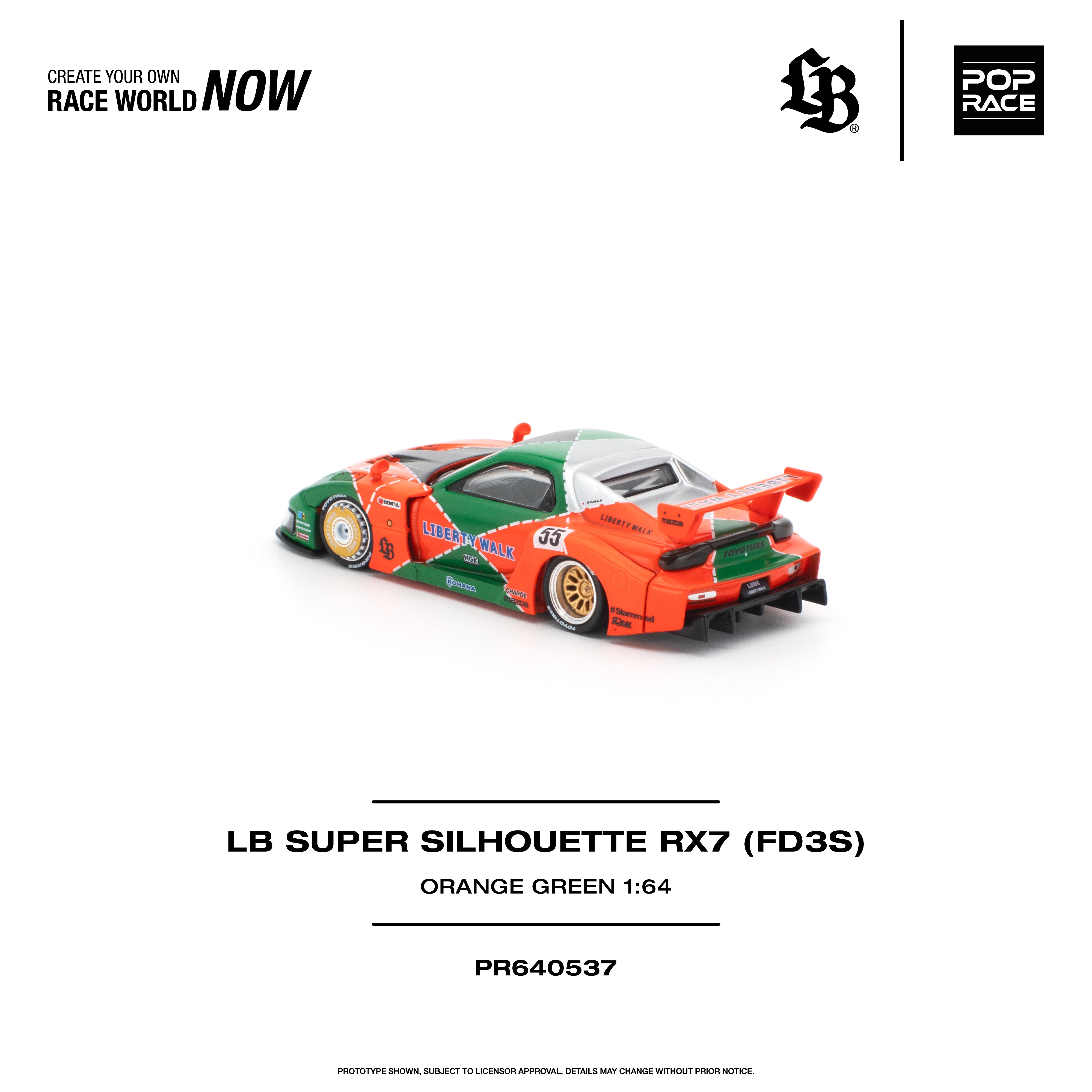 *PRE-ORDER* LB SUPER SILHOUETTE RX7 (FD3S), 1:64 Scale