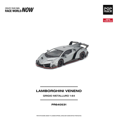 *PRE-ORDER* Lamborghini Veneno Grigio Metalluro, 1:64 Scale