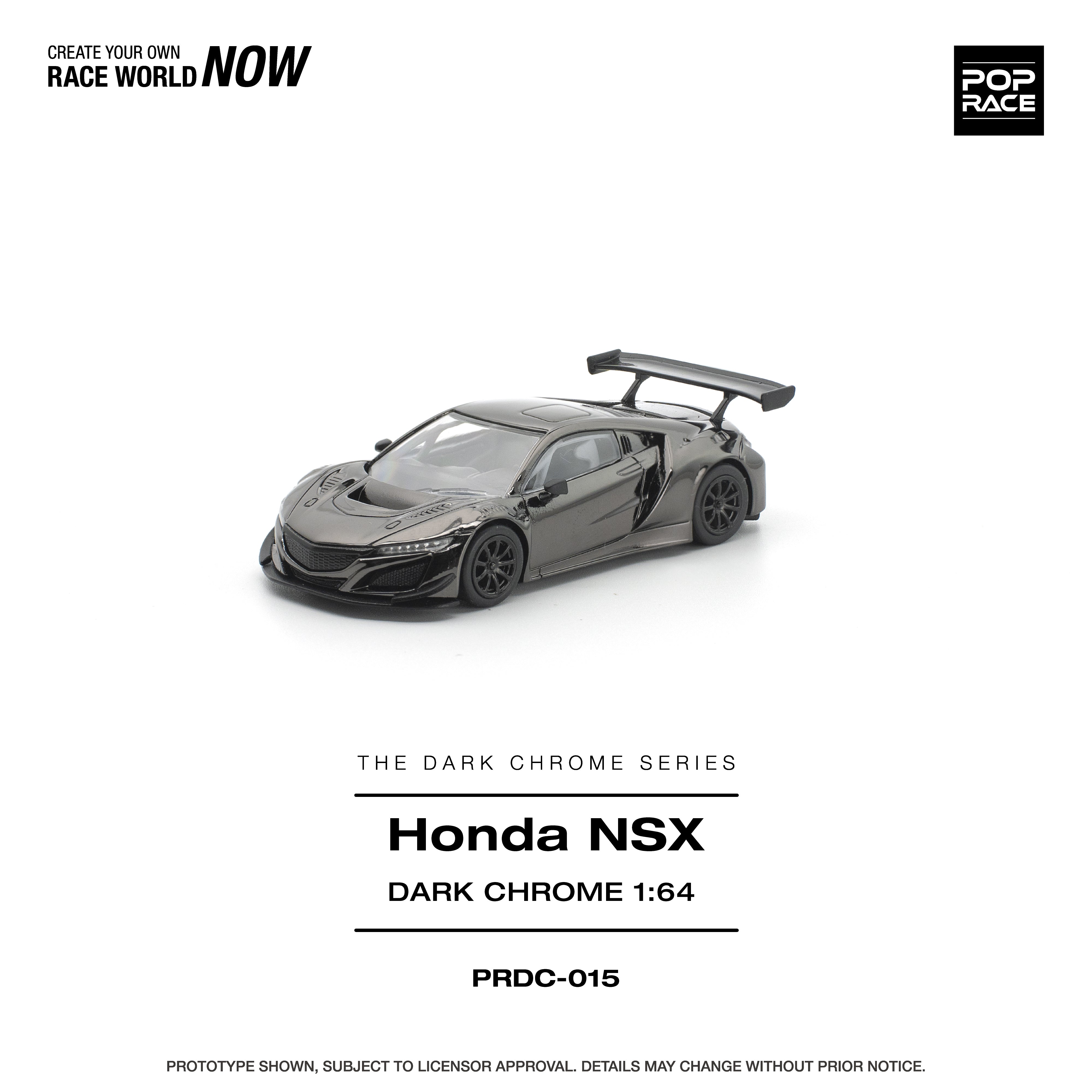 *PRE-ORDER* Honda NSX GT3 EV022, 1:64 Scale (Dark Chrome)
