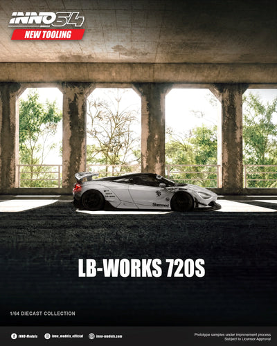 Premium scale diecast model car  – *PRE-ORDER* " Liberty Walk 720S (Chance of Chase Car) 1/6", 1:64 Scale Collectible