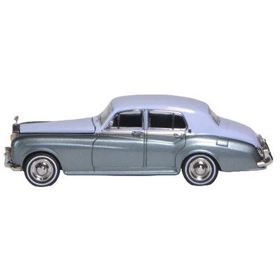 Premium scale diecast model car  – Rolls Royce Silver Cloud III 1965, 1:64 Scale (Blue & Grey) Collectible