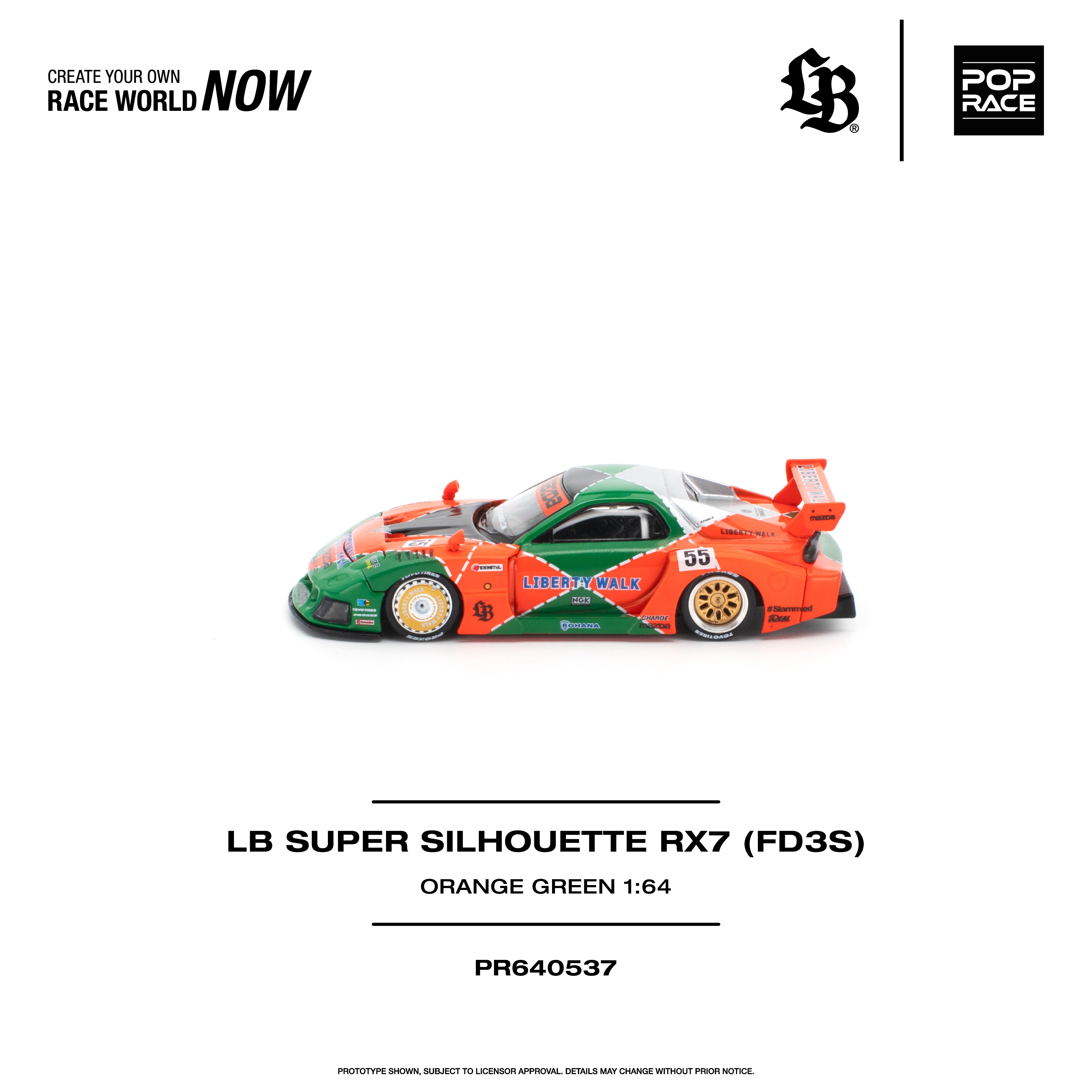 *PRE-ORDER* LB SUPER SILHOUETTE RX7 (FD3S), 1:64 Scale