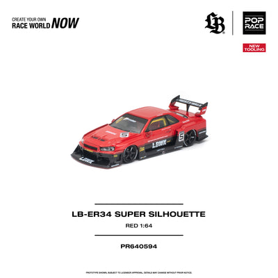*PRE-ORDER* Liberty Walk - ER34 Super Silhouette, 1:64 Scale (Red)
