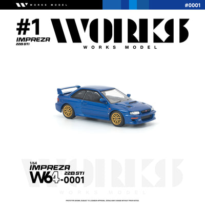 *PRE-ORDER* Subaru Impreza 22B STI, 1:64 Scale (Blue)