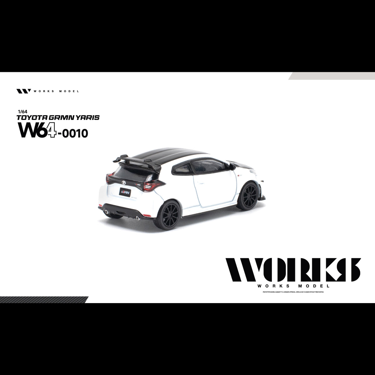 *PRE-ORDER* TOYOTA GRMN YARIS, 1:64 Scale (WHITE)