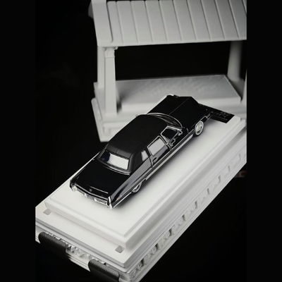 Premium scale diecast model car  – *HEC 2026* Cadillac Fleetwood 75, 1:64 Scale (Black) Collectible