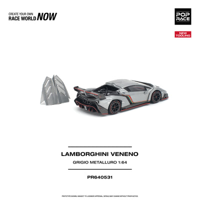 *PRE-ORDER* Lamborghini Veneno Grigio Metalluro, 1:64 Scale
