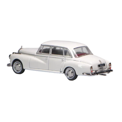 Premium scale diecast model car  – Mercedes-Benz 300D 1959, 1:64 Scale (White) Collectible