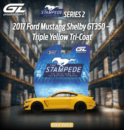 The Mustang Stampede Series 2 - 2017 Ford Mustang Shelby GT350 - Triple Yellow Tri-Coat, 1:64 Scale