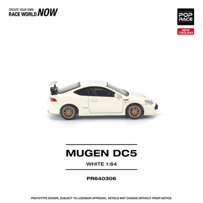 Premium scale diecast model car  – *PRE-ORDER* Honda DC5 Mugen New Tooling, 1:64 Scale (White) Collectible