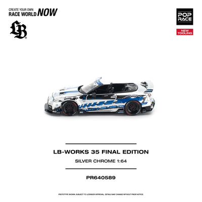 *PRE-ORDER* LB-WORKS Nissan Skyline R-35 Final Edition, 1:64 Scale (Silver Chrome)