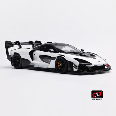 Premium scale diecast model car  – McLaren Senna GTR, 1:18 Scale (White) Collectible