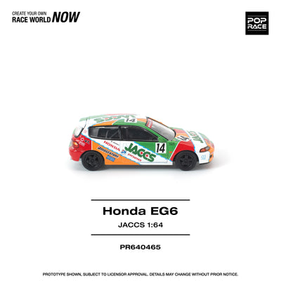 Premium scale diecast model car  – *PRE-ORDER* Honda Civc (EG6) Jaccs, 1:64 Scale Collectible