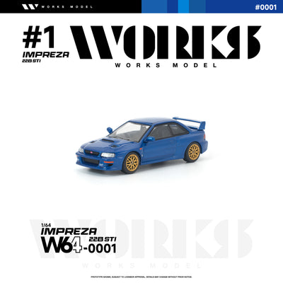 *PRE-ORDER* Subaru Impreza 22B STI, 1:64 Scale (Blue)