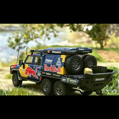 *PRE-ORDER* Land Cruiser LC79Double Cabin, 6x6 Off-Load Light Pickup, 1:64 Scale (Red Bull Livery)