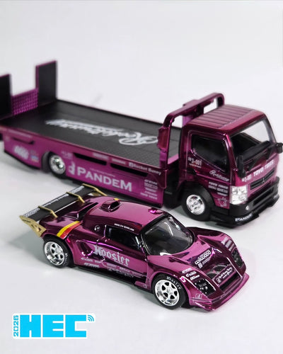 *HEC 2026* Pandem Lotus Elise Pandem Fuso-300 Rocket Bunny Racing, 1:64 Scale (Purple Chrome)