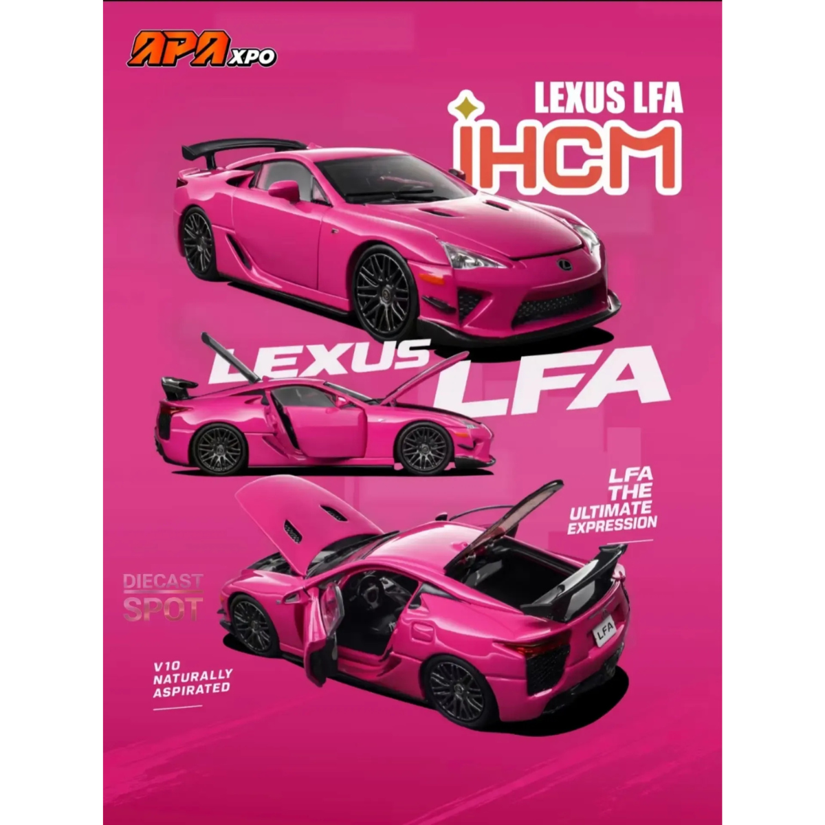 *APAXPO 2026* Lexus LFA, 1:64 Scale (Pink)