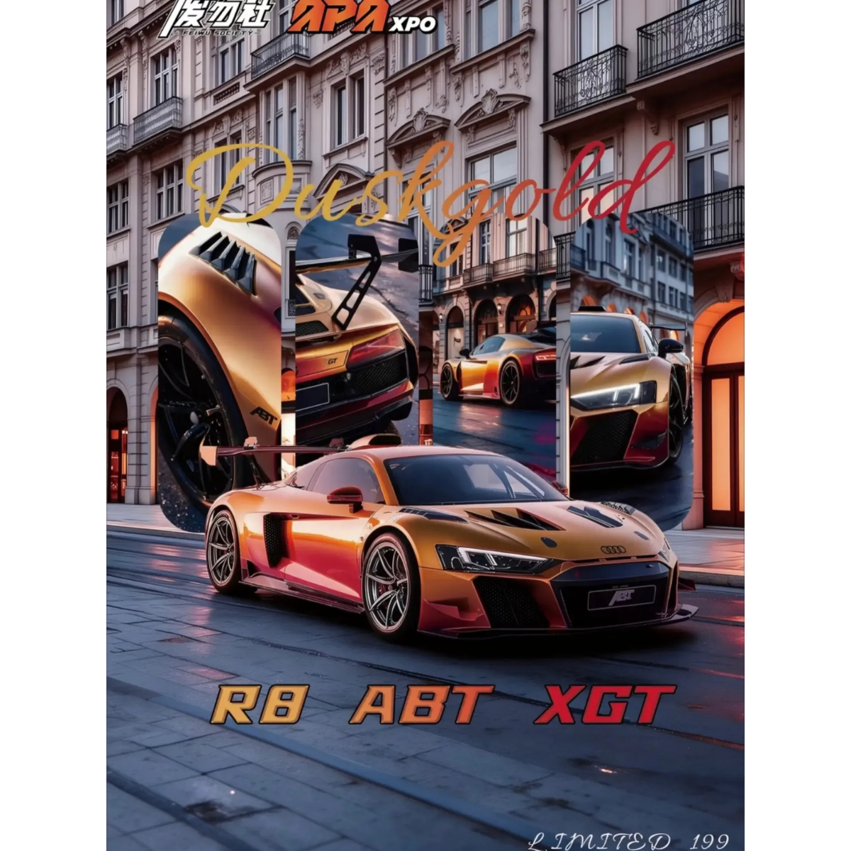 *APAXPO 2026* Audi R8 ABT XGT (Limited to 199units), 1:64 Scale (Dusk Gold)