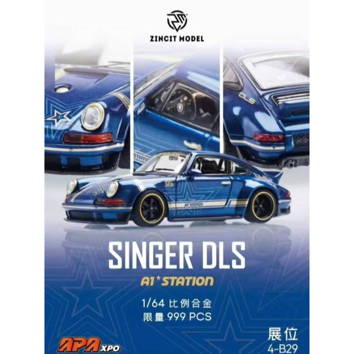 *APAXPO 2026* Singer DLS Deep Blue Metallic with Gold Star decals A1 Station livery (Limited to 999units), 1:64 Scale