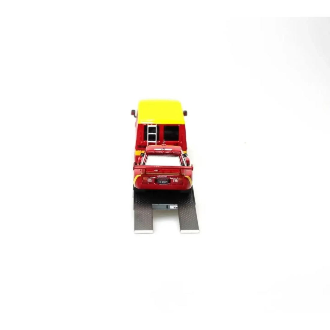 *APAXPO 2026* Fiat 242 Van with ELLEBI Flatbed Trailer and Fiat 131 Abarth Rally Car Set (Limited to 399units), 1:64 Scale