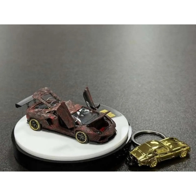 *APAXPO 2026* LBWK Aventador (Real carbon fiber. Comes with a keychain) Full Red, 1:64 Scale