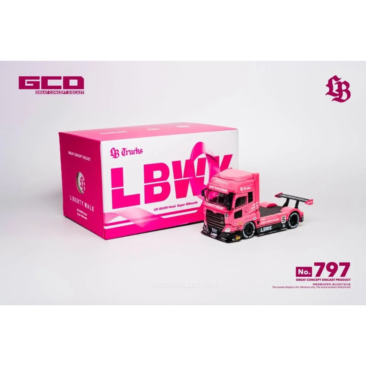 *APAXPO 2026* LB-Trucks UD QUON Head Liberty Walk Pink/Black Livery (Limited to 3700units), 1:64 Scale