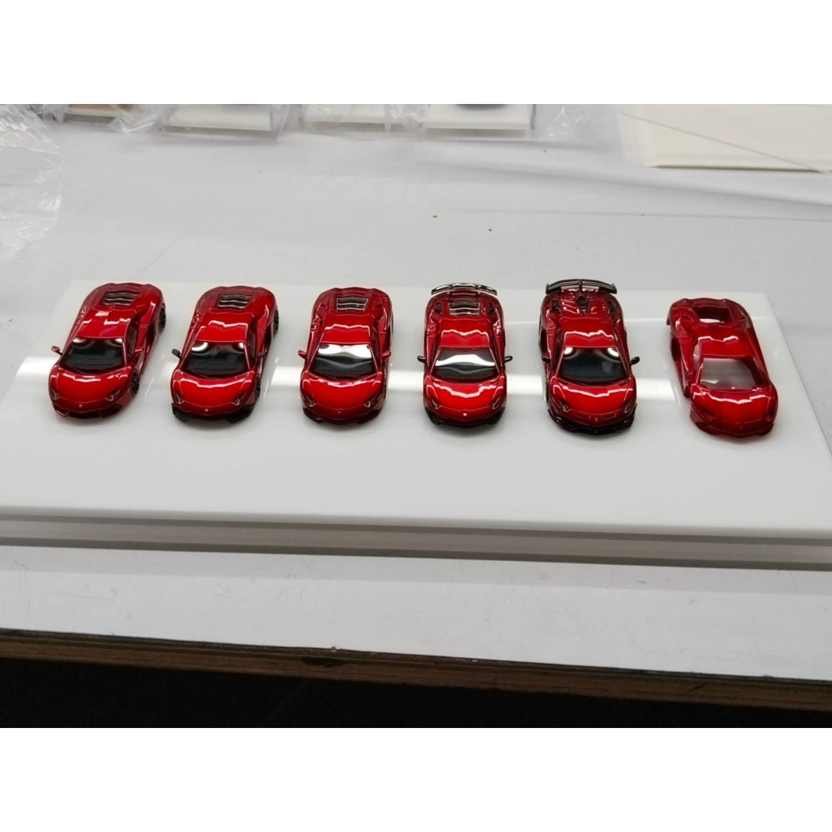 *APAXPO 2026* Lamborghini Aventador Set (6 models) Red, 1:64 Scale