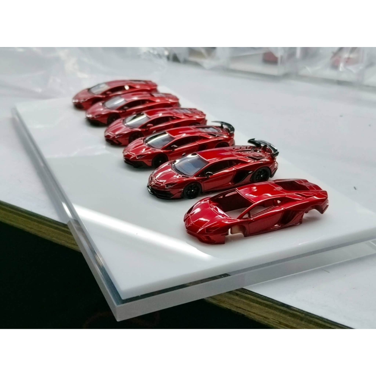 *APAXPO 2026* Lamborghini Aventador Set (6 models) Red, 1:64 Scale