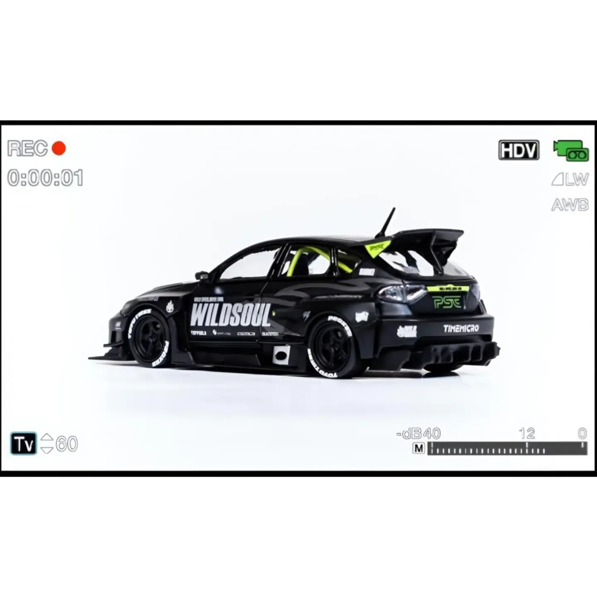 *APAXPO 2026* Subaru Impreza Heat "Raid" Flame Black Metallic Matte WILDSOUL livery, 1:64 Scale