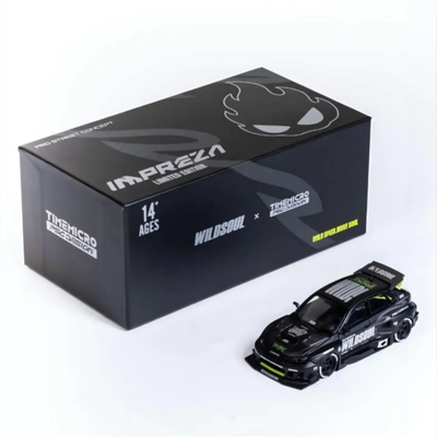 *APAXPO 2026* Subaru Impreza Heat "Raid" Flame Black Metallic Matte WILDSOUL livery, 1:64 Scale