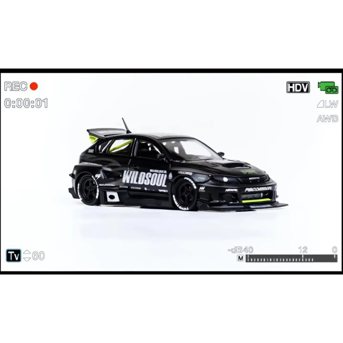 *APAXPO 2026* Subaru Impreza Heat "Raid" Flame Black Metallic Matte WILDSOUL livery, 1:64 Scale