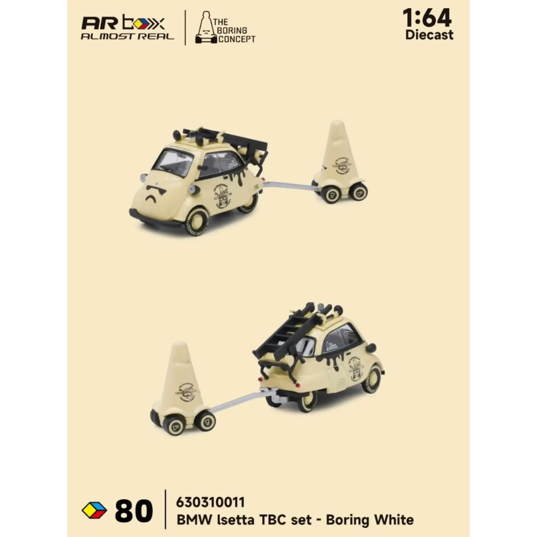 *APAXPO 2026* BMW Isetta TBC Set Boring White (Limited to 3000units) Chance of Chase or Super Chase, 1:64 Scale