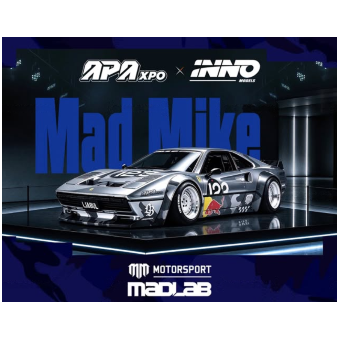 *APAXPO 2026* LBWK 308 GTB Widebody Mad Mike Red Bull livery, 1:64 Scale