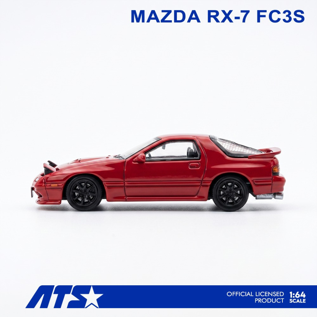 Premium scale diecast model car  – *PRE-ORDER* MAZDA RX-7 FC3S, 1:64 Scale (Red) Collectible