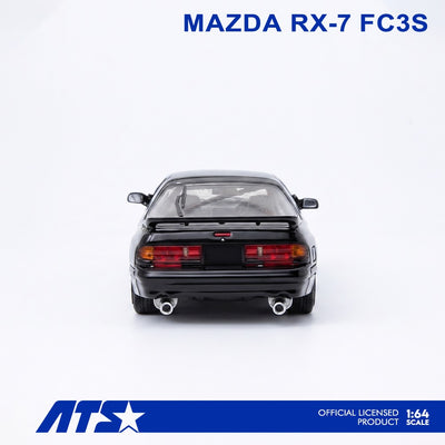 Premium scale diecast model car  – *PRE-ORDER* MAZDA RX-7 FC3S, 1:64 Scale (Black) Collectible