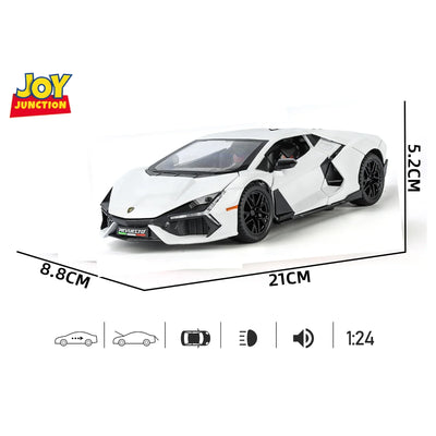 Lamborghini Daniel Street - Light, Sound with Openable Doors, 1:24 Scale (White)