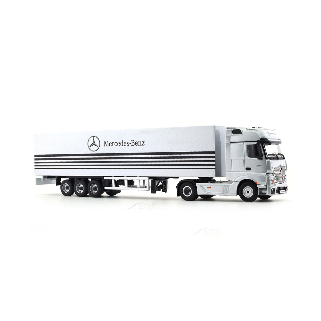 Mercedes-Benz Container Truck Classic Edition, 1:64 Scale (Silver)