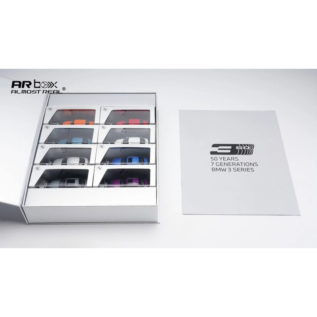 *PRE-ORDER* 50 Years of the BMW 3 Series 1:64 Miniature Collection (8 Cars Set), 1:64 Scale