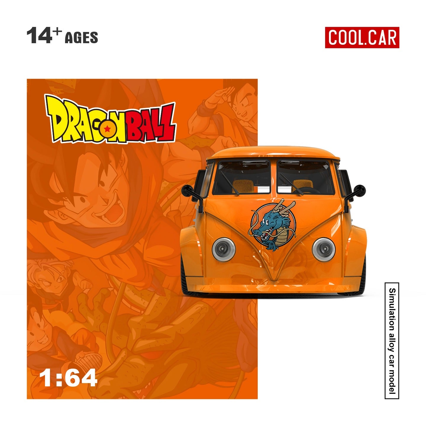 *PRE-ORDER* Volkswagen T1 Dragon Ball Painted, 1:64 Scale (Orange)