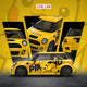 *PRE-ORDER* Mini Cooper Pikachu Painted, 1:64 Scale (Yellow)